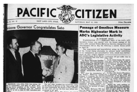 The Pacific Citizen, Vol. 34 No. 22 (May 31, 1952) (ddr-pc-24-22)
