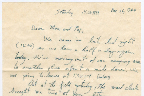 Letter from Tadashi Ishida to Mr. & Mrs. Y Ishida (ddr-densho-535-98)