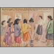 Painting of a cooking class at Manzanar High School (ddr-manz-2-48)