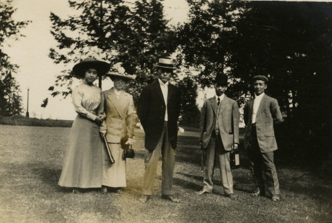 Group picture in a park (ddr-densho-182-169)