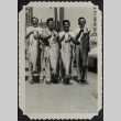 Four men holding fish (ddr-densho-300-421)