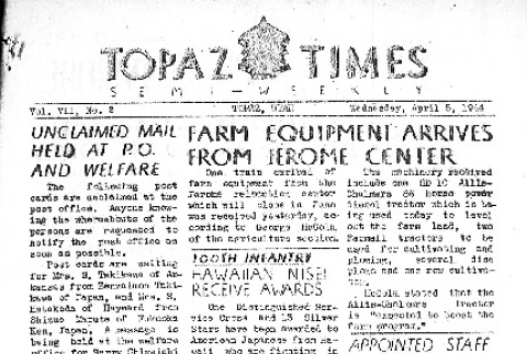 Topaz Times Vol. VII No. 2 (April 5, 1944) (ddr-densho-142-293)