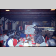 Two men with drawing of Santa Claus (ddr-densho-426-1180)