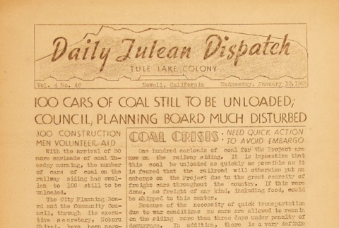 Tulean Dispatch Vol. 4 No. 46 (January 13, 1943) (ddr-densho-65-133)
