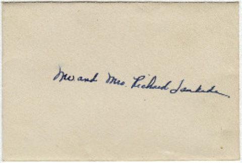Card to Yuri and Richard Tsukada from Mary Takemori (ddr-densho-356-562)