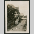 woman in a robe in a garden (ddr-densho-378-825)