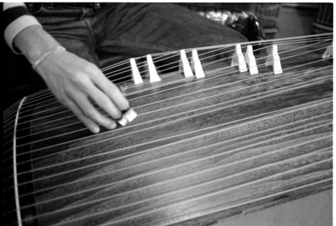 Closeup shot of koto playing (ddr-densho-1007-1312)