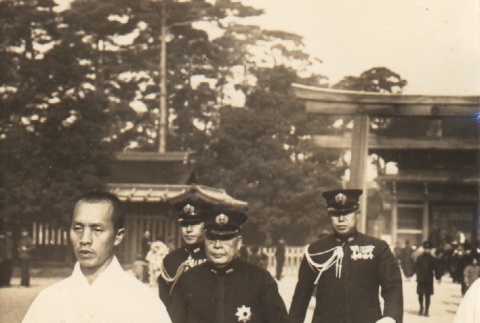 Mineo Osumi and other naval officers at Meiji Shrine (ddr-njpa-4-1786)