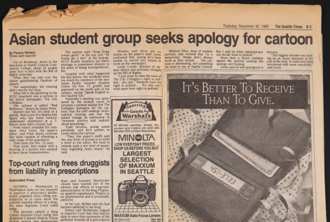 Seattle Times clipping (ddr-densho-530-32)