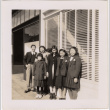 Group standing outside business (ddr-densho-426-33)