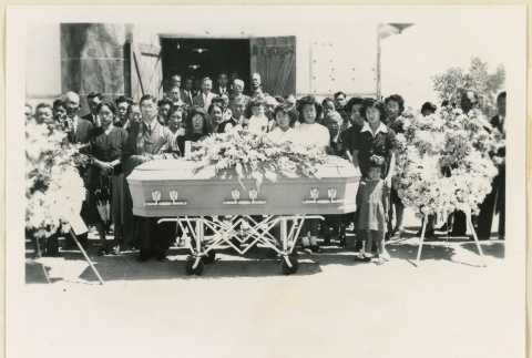 Attendees at a Buddhist Church funeral (ddr-densho-37-2048)