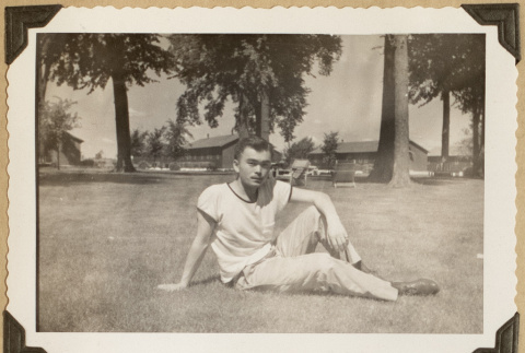 Lloyd Sato at Camp Savage (ddr-densho-542-478)