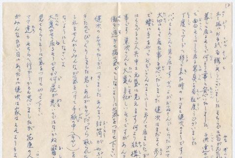 Letter to Sally and Ken Domoto from Katsu Fujii (ddr-densho-329-290)