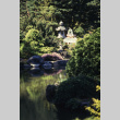 Japanese Garden, Eyeglass Bridge and stone lantern (ddr-densho-354-1237)