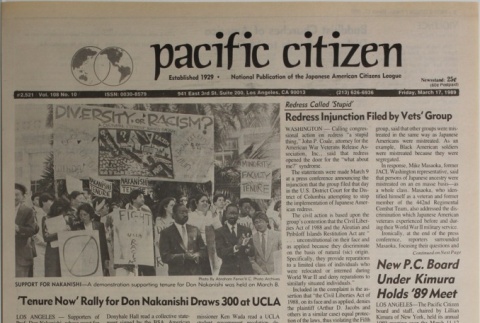Pacific Citizen, Vol. 108, No. 10 (March 17, 1989) (ddr-pc-61-10)