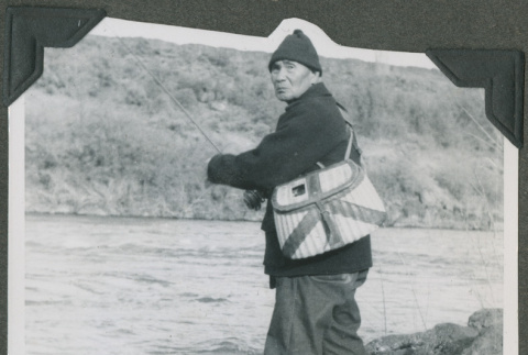 Mr. Kawano fishing (ddr-densho-201-718)