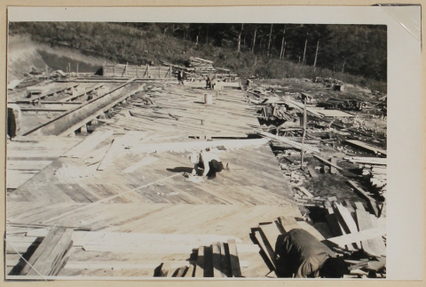 Construction work on a building floor (ddr-densho-433-675)