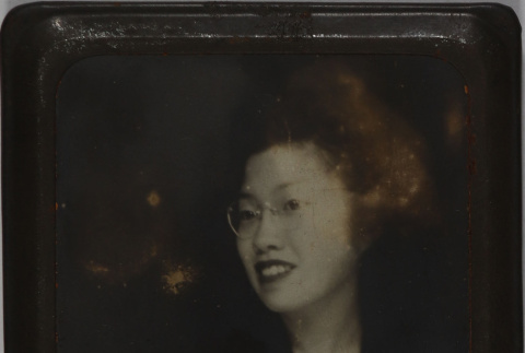 Portrait of woman in frame (ddr-densho-426-1361)