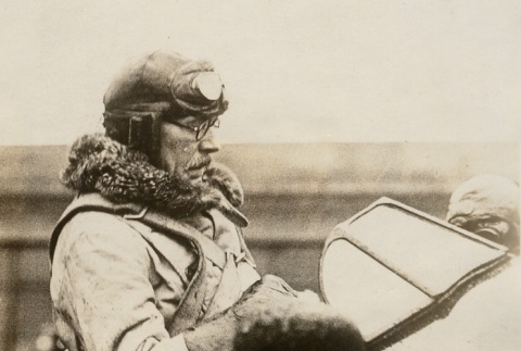 Ramsay MacDonald in the cockpit of a plane (ddr-njpa-1-910)