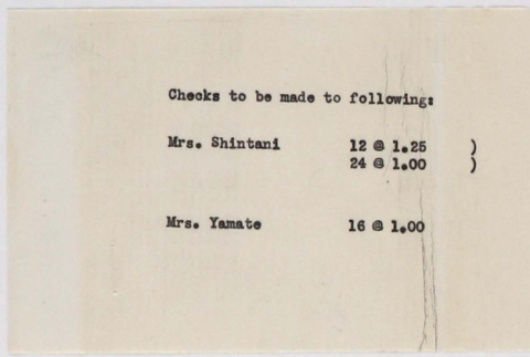Set of receipts (ddr-densho-424-427)