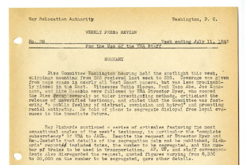 Weekly Press Review, No. 26, July 11, 1943 (ddr-csujad-19-69)