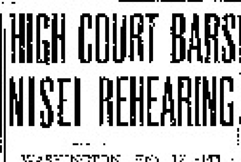 High Court Bars Nisei Rehearing (February 12, 1945) (ddr-densho-56-1103)