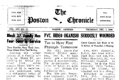Poston Chronicle Vol. XXI No. 25 (December 7, 1944) (ddr-densho-145-593)