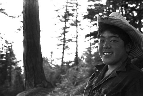 Richard Kawamoto on a hike up a mountain (ddr-densho-336-230)