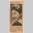 Clipping with photo of Mary Mon Toy (ddr-densho-367-275)