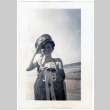Woman at the beach (ddr-densho-373-16)
