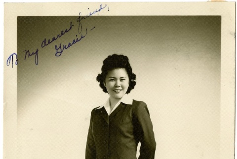 Signed photograph of Akiko Sakamoto (ddr-manz-6-26)