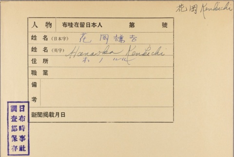 Envelope of Kenichi Hanaoka photographs (ddr-njpa-5-1228)