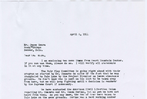 Letter to James Omura from Frank Emi (ddr-densho-122-468)