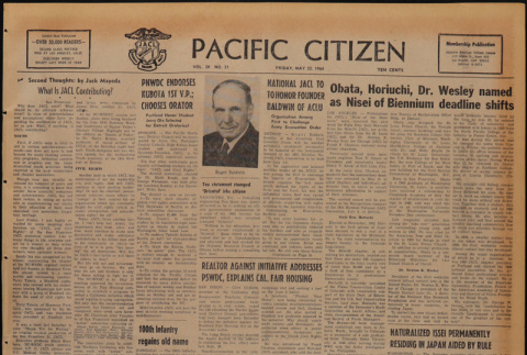 Pacific Citizen, Vol. 58, Vol. 21 (May 22, 1964) (ddr-pc-36-21)