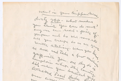 Handwritten Notes (ddr-densho-510-28)