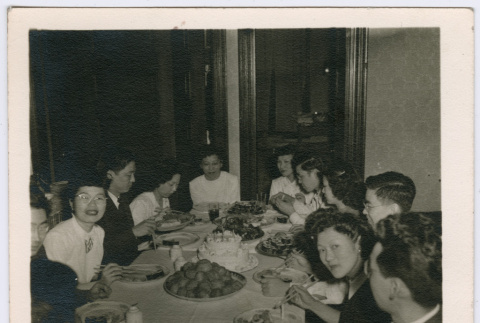 Group at dinner (ddr-densho-316-188)