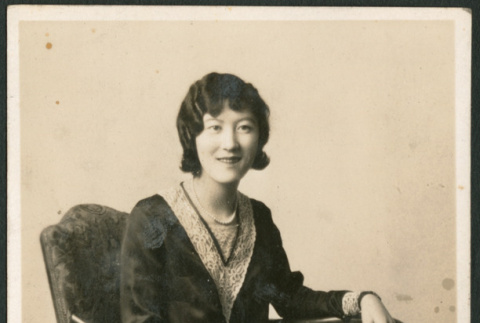 Woman seated in chair (ddr-densho-316-198)