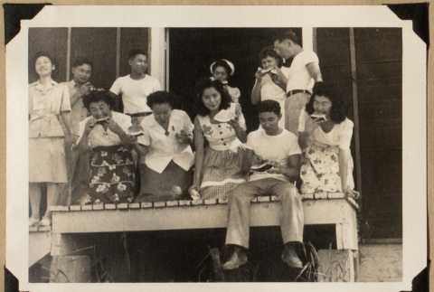 Chow time at central supply (ddr-densho-542-574)