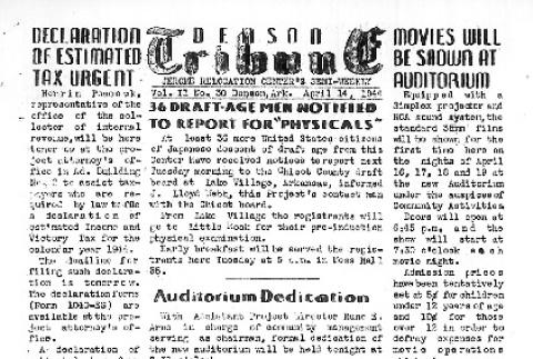 Denson Tribune Vol. II No. 30 (April 14, 1944) (ddr-densho-144-160)