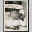 Photo of baby in a high chair (ddr-densho-483-729)