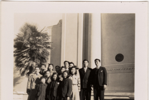Group standing on stairs (ddr-densho-426-35)