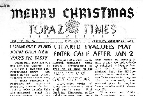 Topaz Times Vol. IX No. 24 (December 23, 1944) (ddr-densho-142-367)