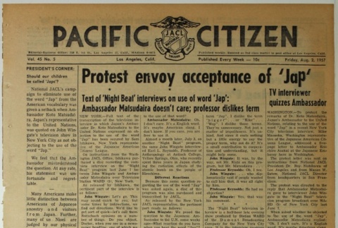 Pacific Citizen, Vol. 45, No. 5 (August 2, 1957) (ddr-pc-29-31)