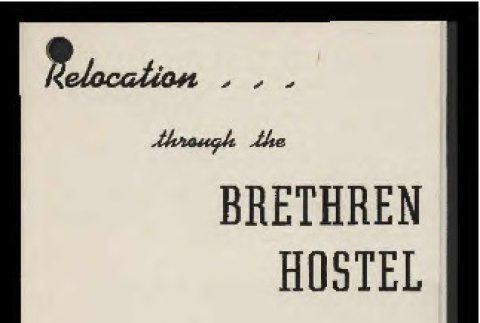 Relocation through the Brethren Hostel (ddr-csujad-55-793)