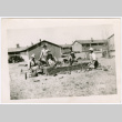Five Men, Building Site with Bricks outside barracks (ddr-densho-329-1366)