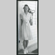 Photograph of Elaine Clary Stanley at Manzanar (ddr-csujad-47-177)
