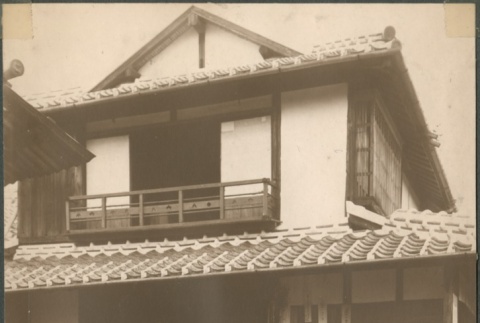 Group in kimomo stands outside house (ddr-densho-321-42)