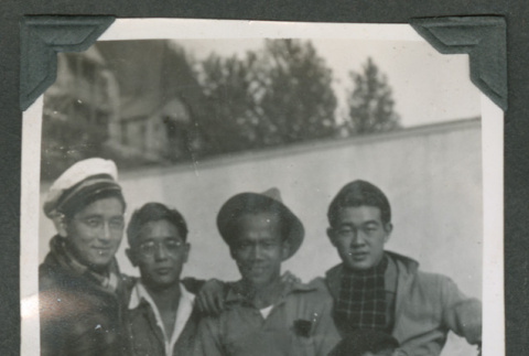 6 men smiling and posed (ddr-densho-540-99)