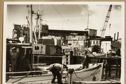 Boat preparing for dry dock (ddr-densho-542-780)
