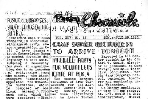 Poston Chronicle Vol. XIV No. 15 (July 25, 1943) (ddr-densho-145-371)
